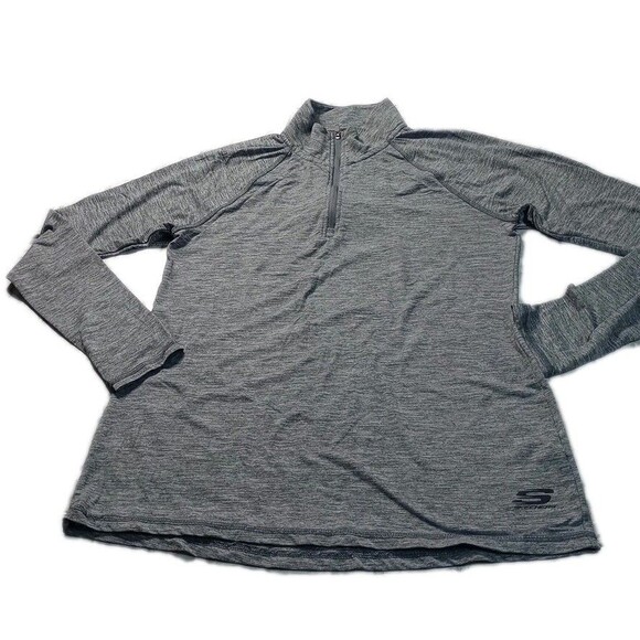 Skechers Women Gray Long Sleeve  Fleece Sz  M - Picture 1 of 11